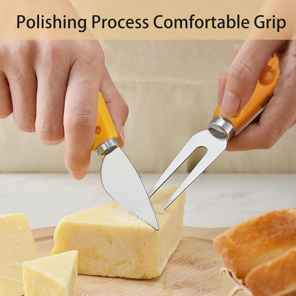 Cheese Knife, 5 Piece Cheese Knives Set, Mini Premium Stainless Steel Cheese Knife Set, Cheese Knives for Charcuterie Board - Charcuterie Boards Accessories