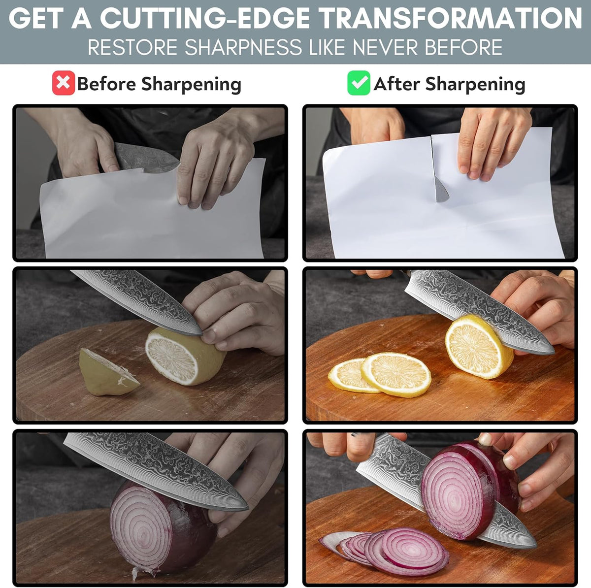 PATENTED ORIGINAL ADJUSTABLE ROLLING KNIFE SHARPENER KIT: Adjustable Height, 30 Angle Options, 5 Removeable Whetstone Plates, Leather Strop with Travel Case - Kitchen Knife Sharpener