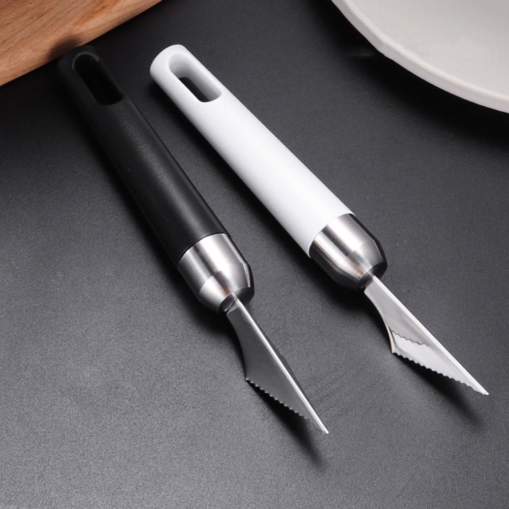 2 Pcs V-Shaped Fruit Carving Knives, Stainless Steel Garnish Tools