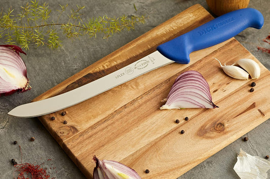 – ErgoGrip Fillet Knife - Butcher knife with 8.3" blade & 56 HRC - Ideal for processing meat - Boning knife - NSF Certified - Stainless steel - Ultra sharp - Ergonomic handle - Made in Germany