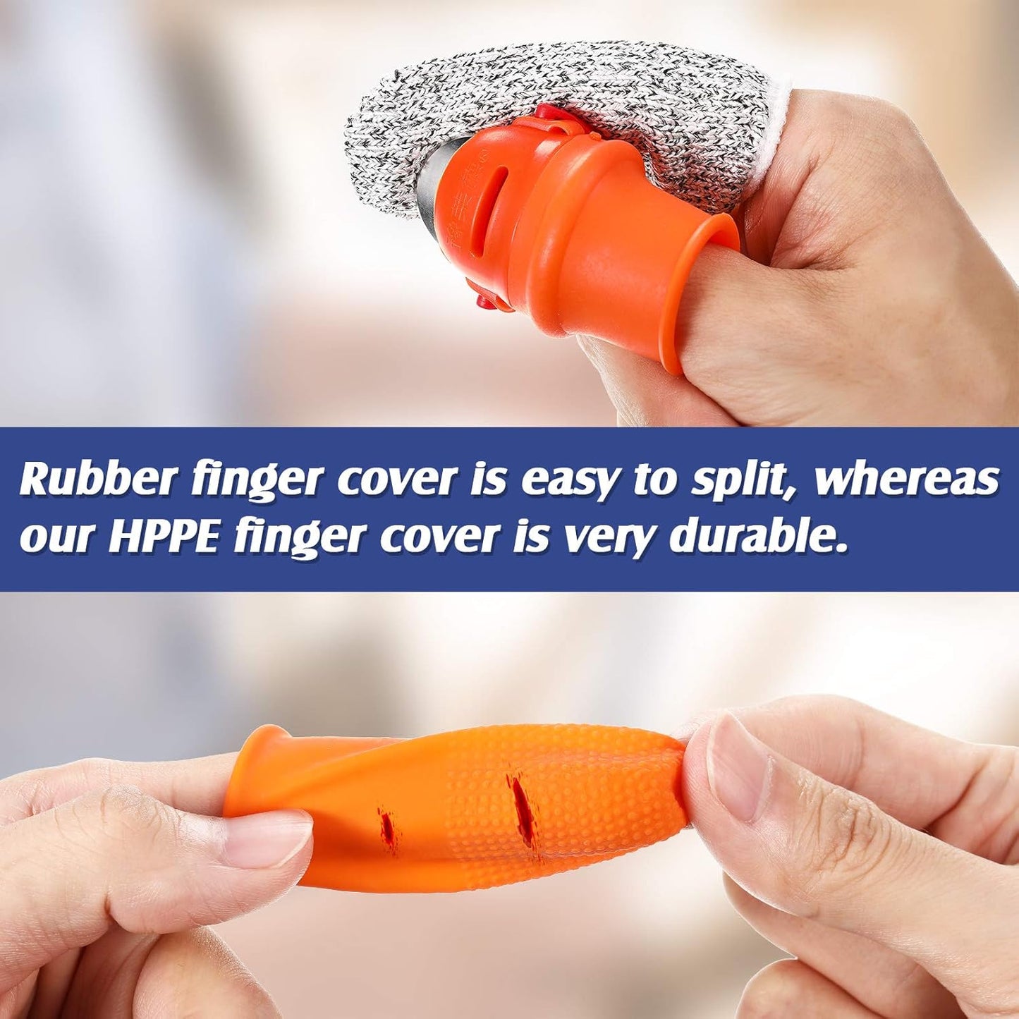 40 Pcs Finger Cots Cut Resistant Protector Anti Cut Finger Sleeve Reusable Fingertips Covers Thumb Fingertips Protection Cots for Kitchen Work Sculpture Supplies