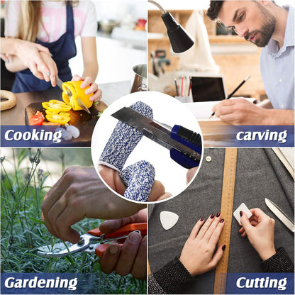 40 Pcs Finger Cots Cut Resistant Protector Anti Cut Finger Sleeve Reusable Fingertips Covers Thumb Fingertips Protection Cots for Kitchen Work Sculpture Supplies