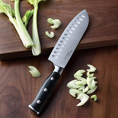 ® Knife Block Set, KYA26 Knife Set with Block, 14 Pieces Stainless Steel Chef Kitchen Knives with Built-in Sharpener