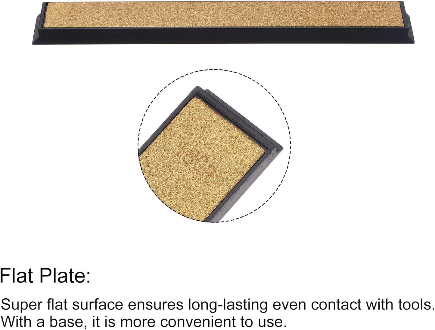 Diamond Sharpening Stone, 6" x 0.8" (150mm x 20mm) 80 Grits Titanium Coated Whetstone Sharpener Grinding Plate Hand Tool 2pcs