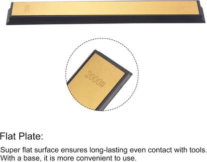 Diamond Sharpening Stone, 6" x 0.8" (150mm x 20mm) 80 Grits Titanium Coated Whetstone Sharpener Grinding Plate Hand Tool 2pcs