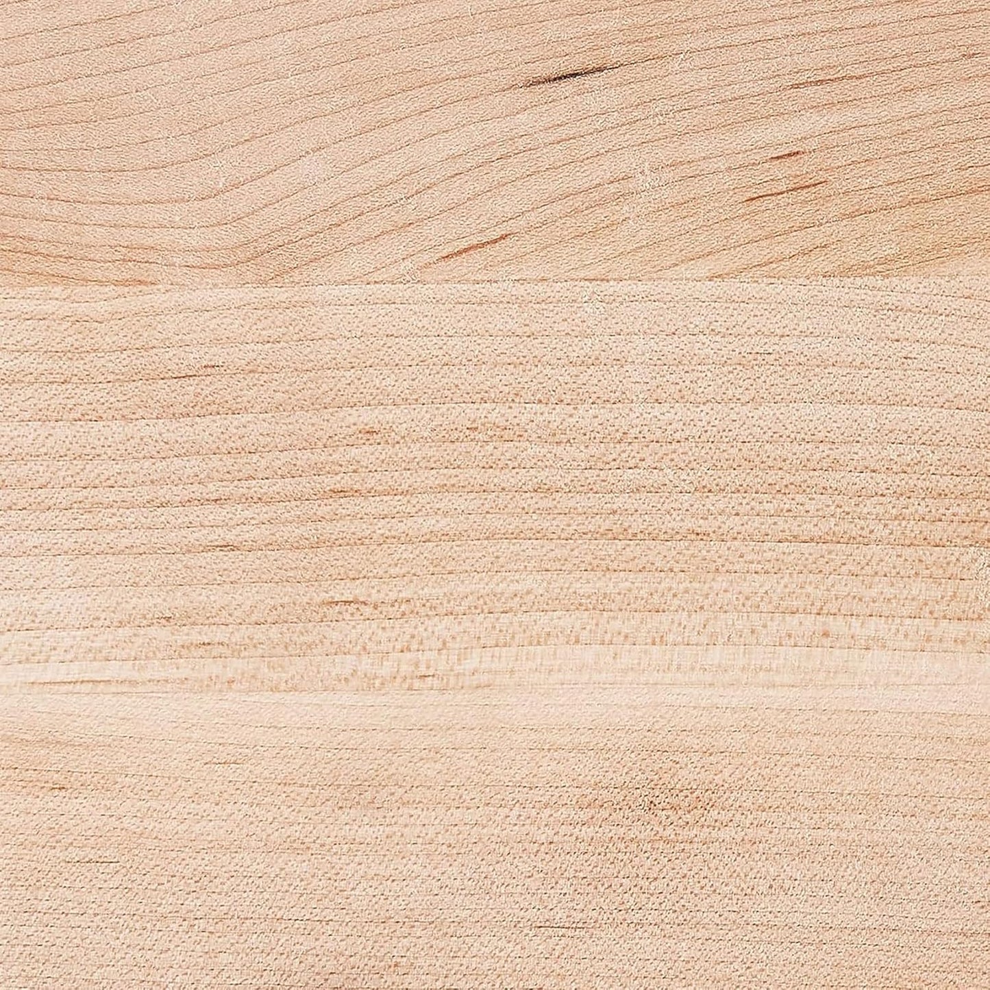 B Series Square Wooden Maple Cutting Board 12”x12” – 1.5” Thick, 6-lb Non-Reversible Butcher Block with Wood Bun Feet & Edge-Grain