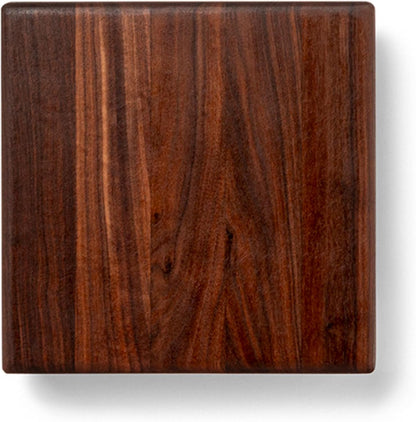 B Series Square Wooden Maple Cutting Board 12”x12” – 1.5” Thick, 6-lb Non-Reversible Butcher Block with Wood Bun Feet & Edge-Grain