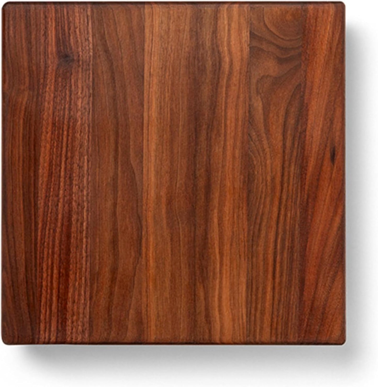 B Series Square Wooden Maple Cutting Board 12”x12” – 1.5” Thick, 6-lb Non-Reversible Butcher Block with Wood Bun Feet & Edge-Grain