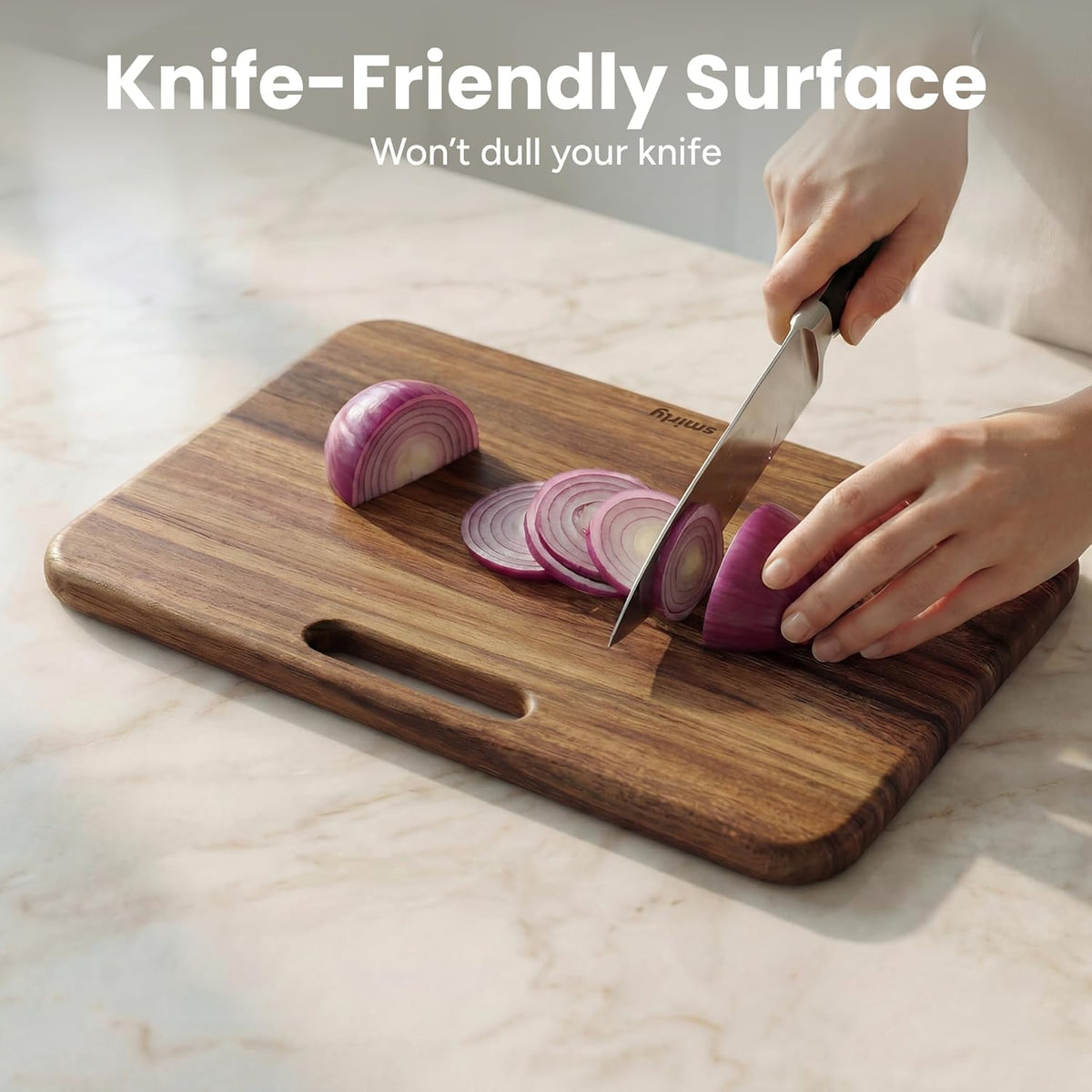 Cutting Boards for Kitchen - 3 Piece Acacia Cutting Board with Stand | Double-Sided Wood Cutting Board, Wooden Cutting Boards Non Toxic for Meat Vegetable Fruit, Food-Grade