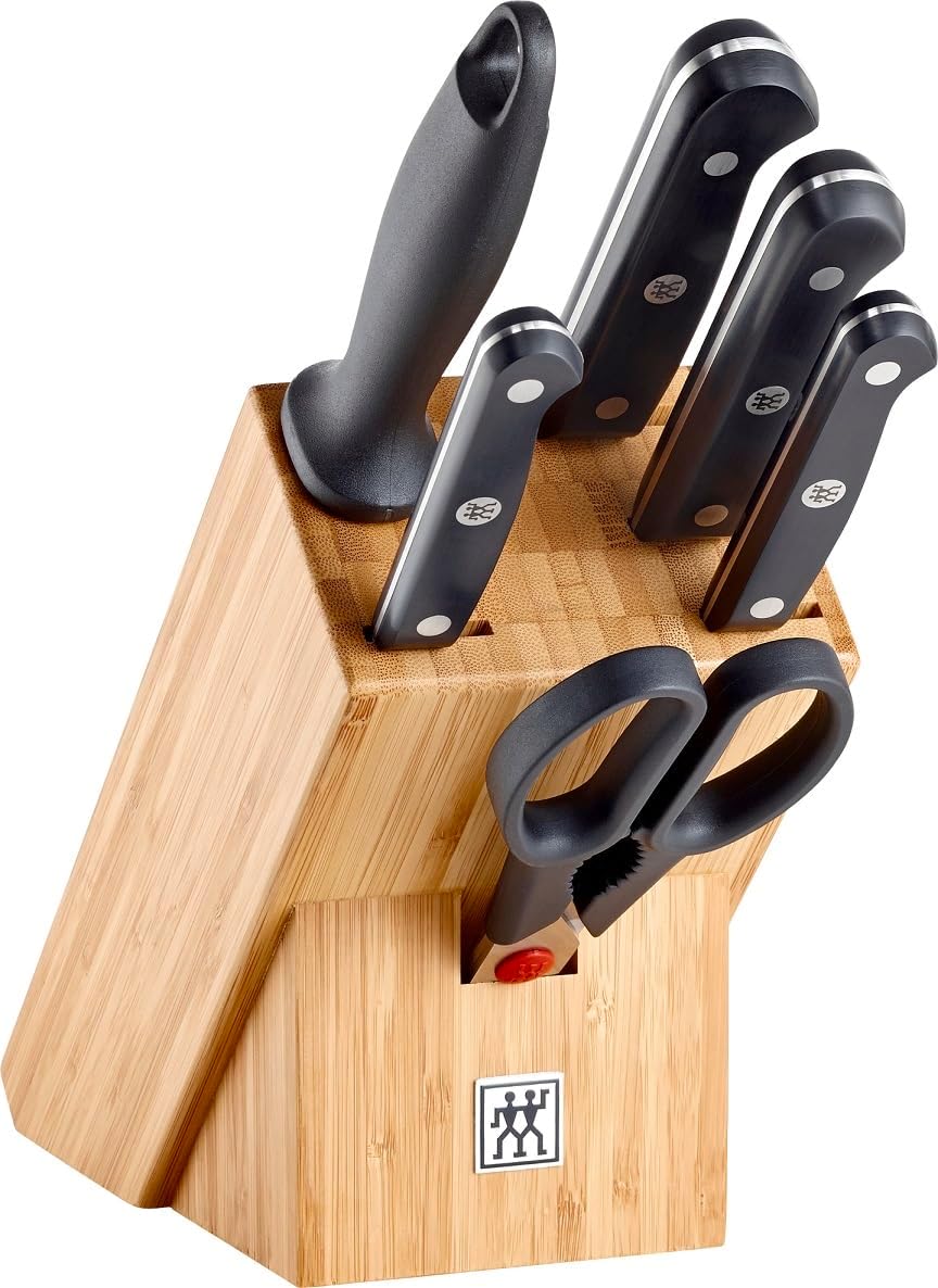 Gourmet 1002455 Self-Sharpening Knife Block 7 Pieces Grey