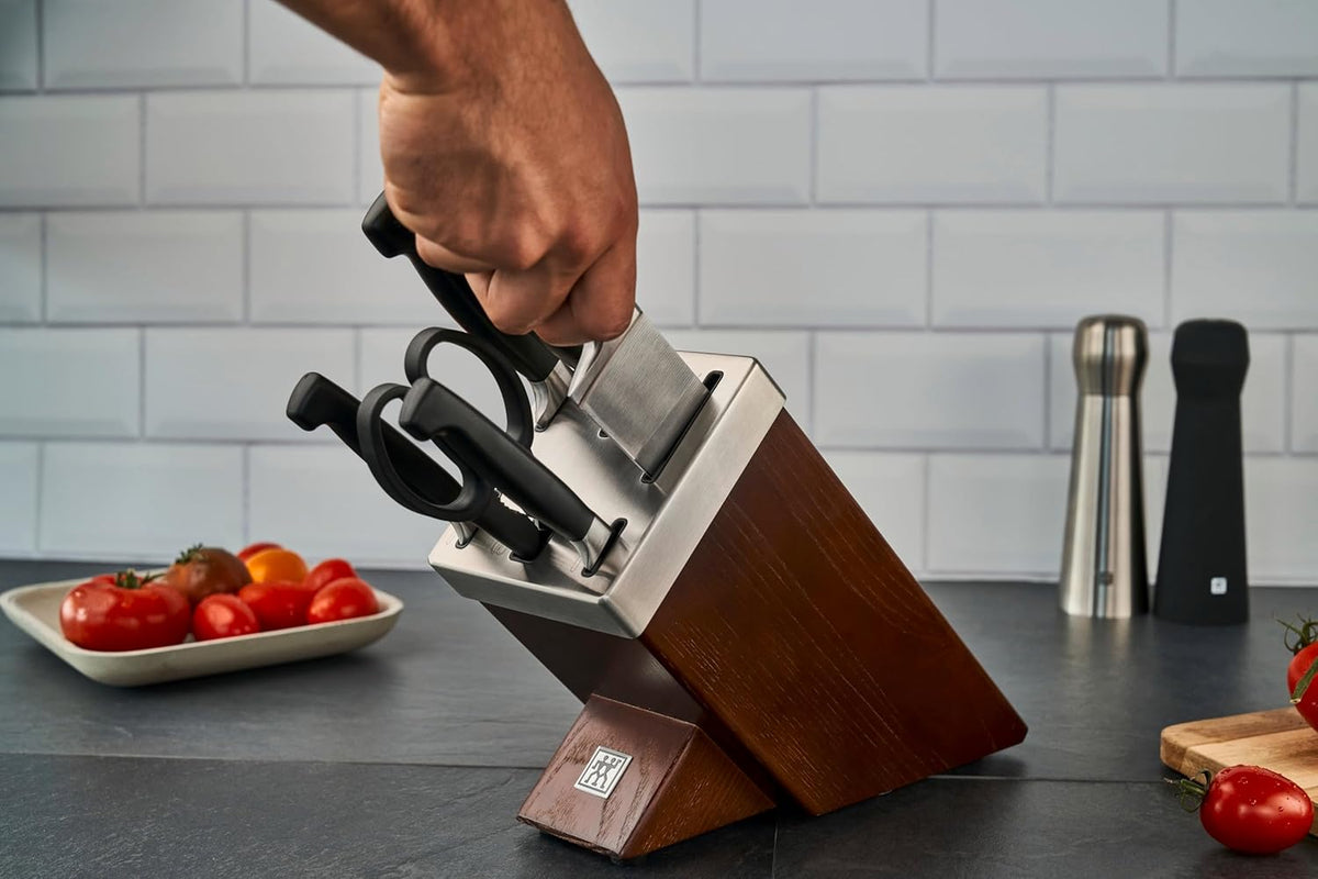 Gourmet 1002455 Self-Sharpening Knife Block 7 Pieces Grey