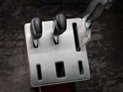 Gourmet 1002455 Self-Sharpening Knife Block 7 Pieces Grey