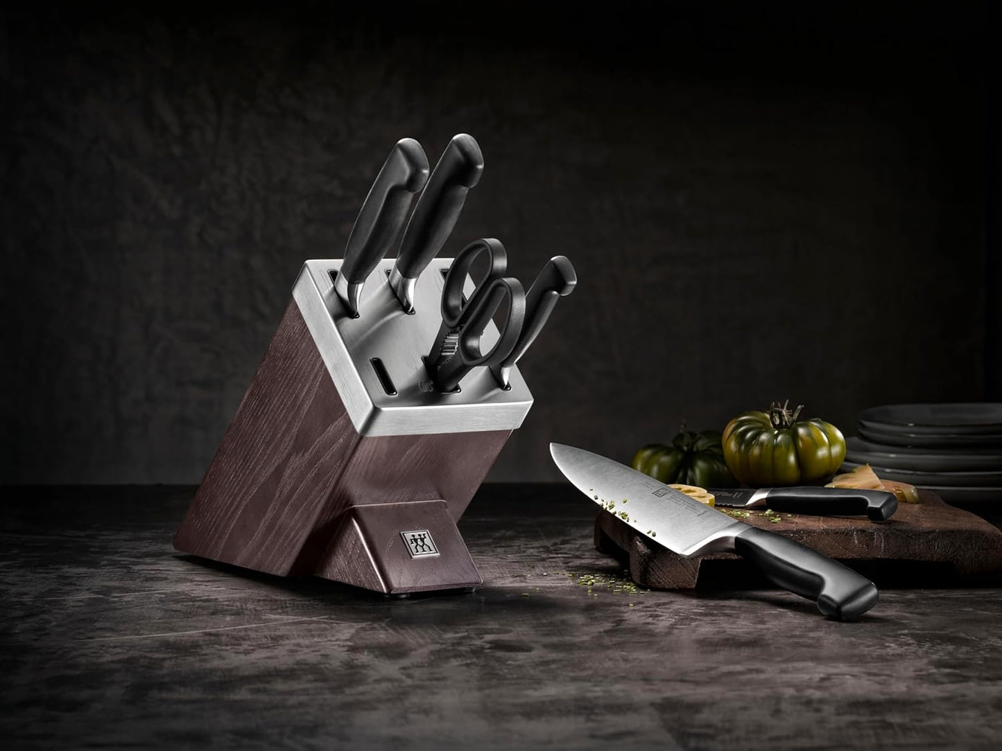 Gourmet 1002455 Self-Sharpening Knife Block 7 Pieces Grey