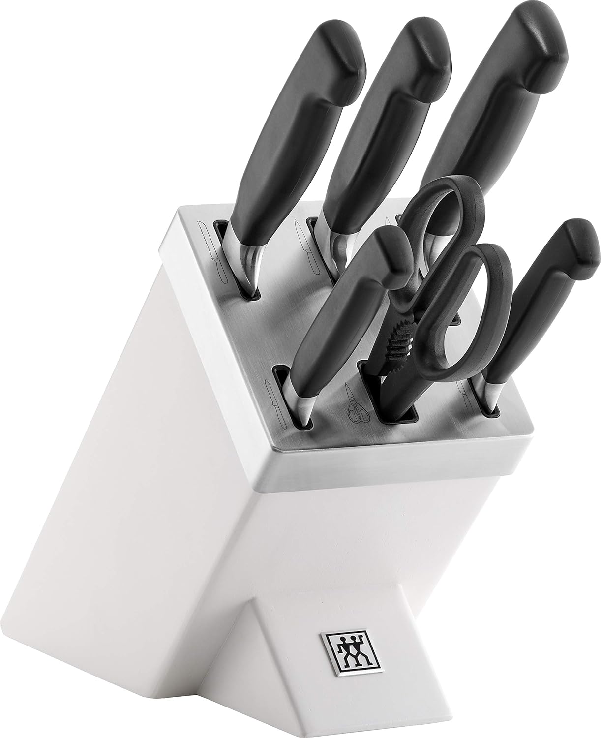 Gourmet 1002455 Self-Sharpening Knife Block 7 Pieces Grey