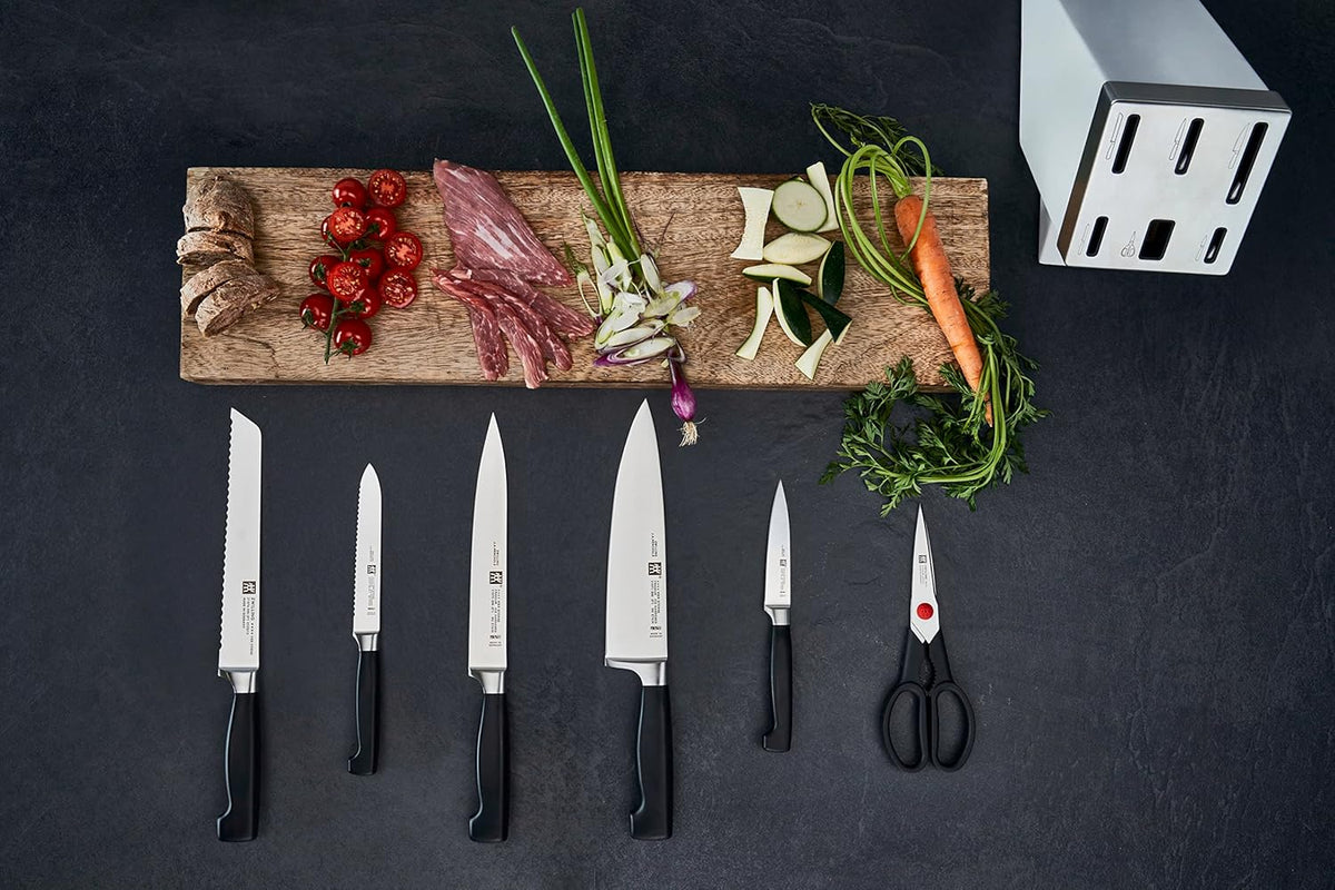 Gourmet 1002455 Self-Sharpening Knife Block 7 Pieces Grey