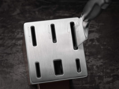 Gourmet 1002455 Self-Sharpening Knife Block 7 Pieces Grey