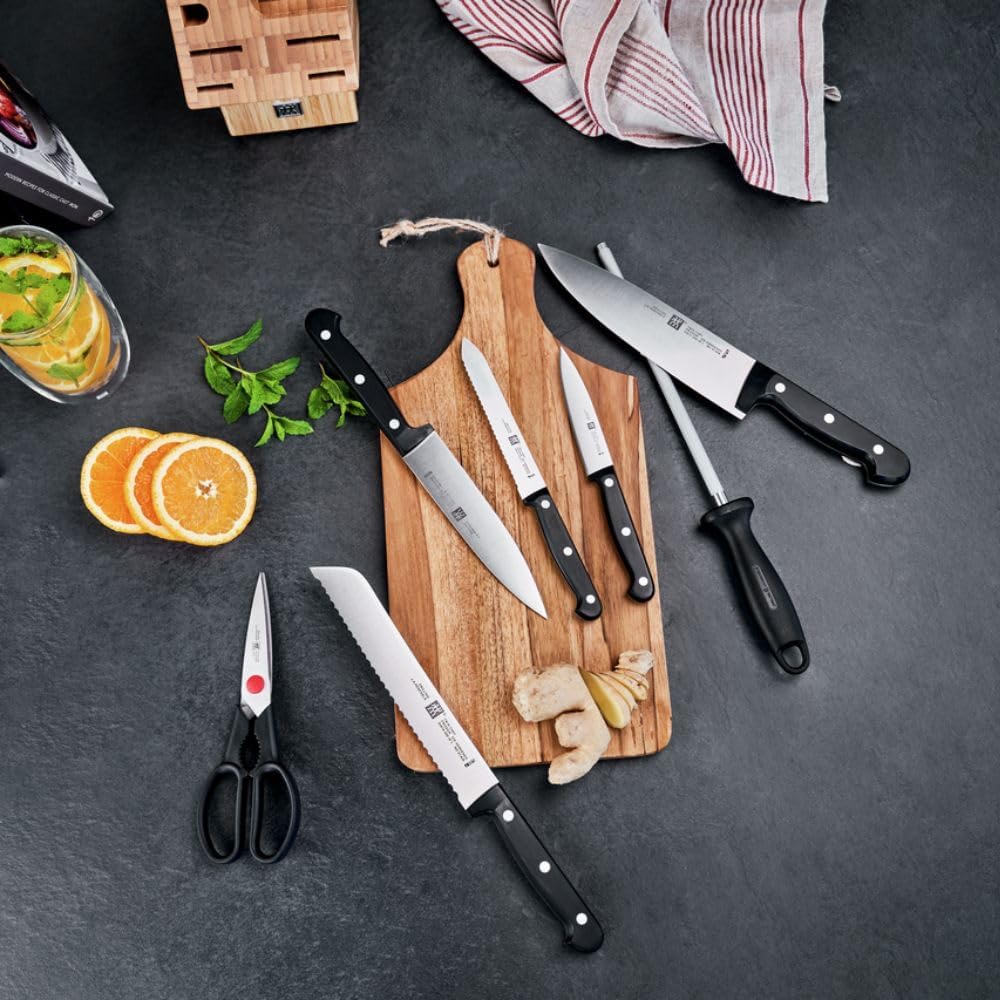 Gourmet 1002455 Self-Sharpening Knife Block 7 Pieces Grey