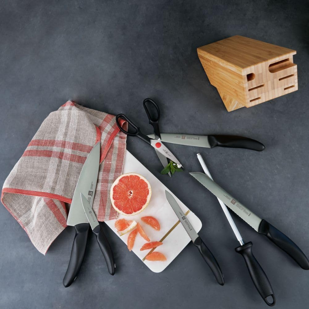 Gourmet 1002455 Self-Sharpening Knife Block 7 Pieces Grey