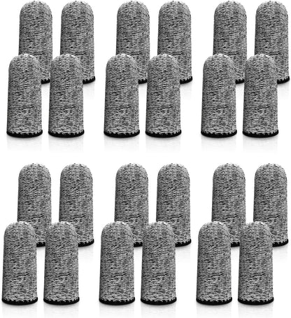 24 Pieces Finger Cots Cut Resistant - Reusable Finger Covers for Cuts, Gloves Life Extender, Cut Resistant Finger Protectors for Kitchen, Work, Sculpture, Anti-Slip (Pack of 24)
