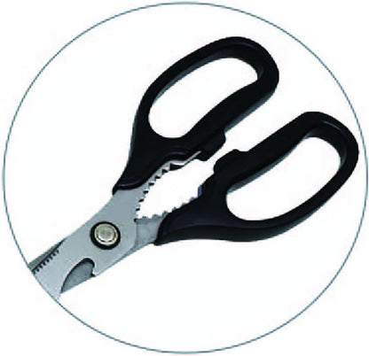 Korea Quality Kitchen Shears Scissors Large for Korean BBQ Cutting Meat, Kalbi, Korean Grill Food, Durable 3.0T Stainless Steel, ABS Handle, Korean Kitchen (SJ130)