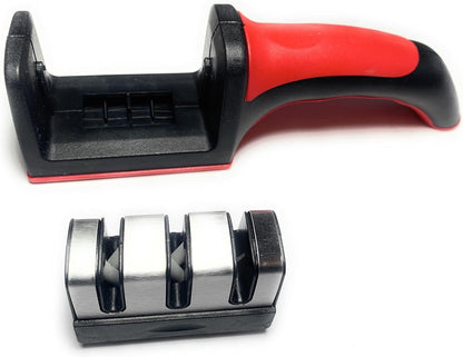 3 Stage Portable Knife Sharpener Sharpening Tool, Anti-slip,Easy To Repair,Restore and Polish Blades