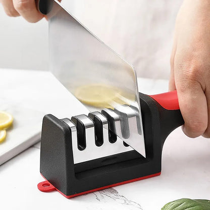 3 Stage Portable Knife Sharpener Sharpening Tool, Anti-slip,Easy To Repair,Restore and Polish Blades