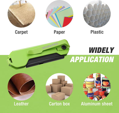 EDC Folding Utility Knife, Mini Box Cutter with Quick Open Axis Lock, Quick Change Blade Razor Knife, Foldable Small Pocket Knife with Belt Clip