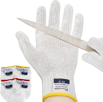 Level 8 Reinforced Cut Resistant Gloves, Food Grade, Knife Safety Gloves for Meat Cutting, Oyster Shucking, Fish Fillet, Kitchen Slicing and Wood Carving, Small