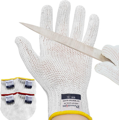 Level 8 Reinforced Cut Resistant Gloves, Food Grade, Knife Safety Gloves for Meat Cutting, Oyster Shucking, Fish Fillet, Kitchen Slicing and Wood Carving, Small