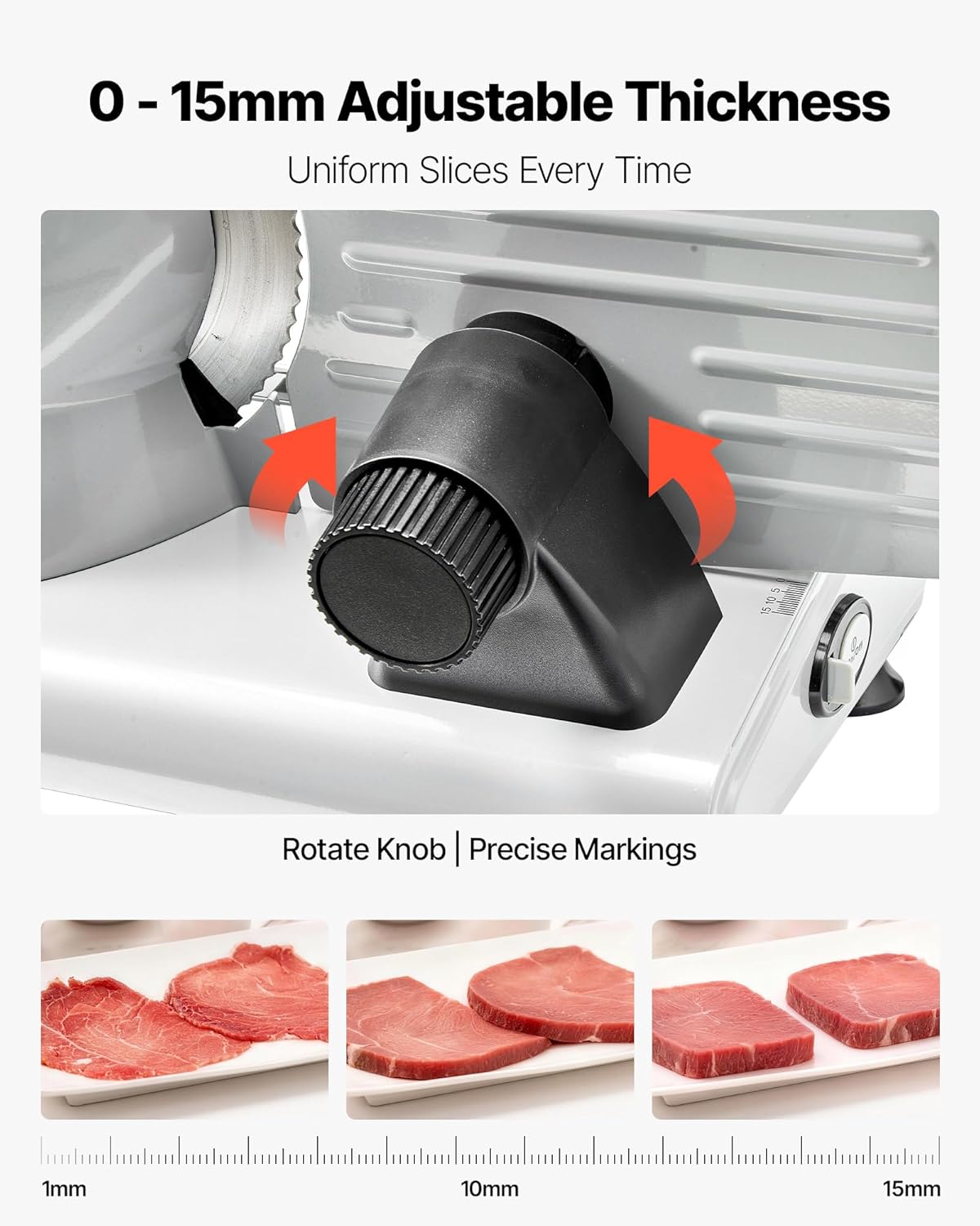 Commercial Meat Slicer, 10 inch Electric Food Slicer, 240W Frozen Meat Deli Slicer, Premium Chromium-plated Steel Blade Semi-Auto Meat Slicer For Commercial and Home use