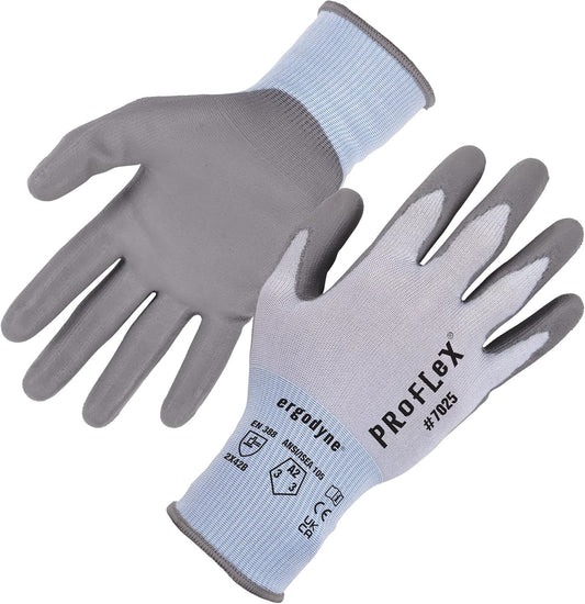 Unisex Adult Proflex 7025 Pu Coated Cut-resistant Gloves - Ansi/Isea 105-2016 A2, En 388: 2x42b, 18g