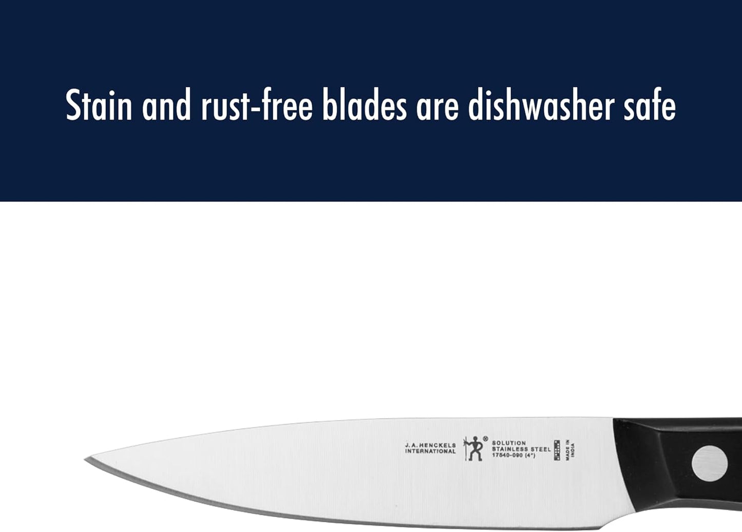 Solution 4-Inch Paring Knife, Razor-Sharp, German Engineered | Informed by 100+ Years of Mastery. Dishwasher safe, Comfortable Grip. Great for Peeling, Coring and Slicing.