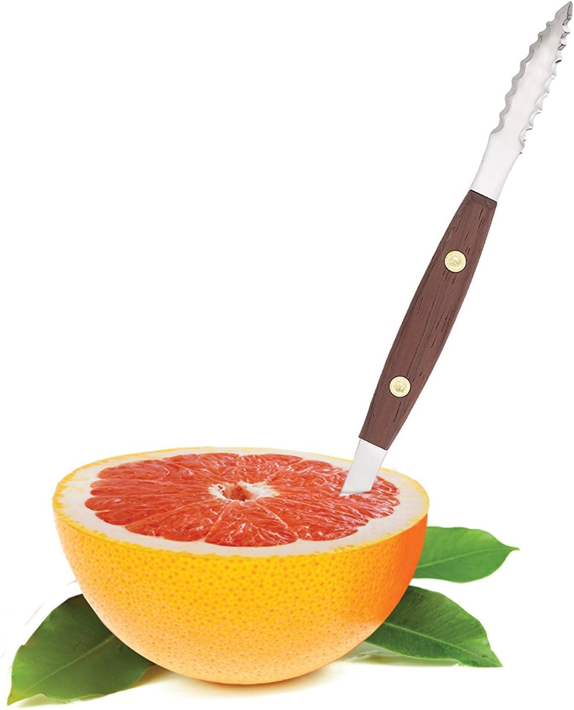 Kitchen Squirt Free Serrated Twin-Blade Grapefruit Sectioning Knife, Stainless Steel Blades