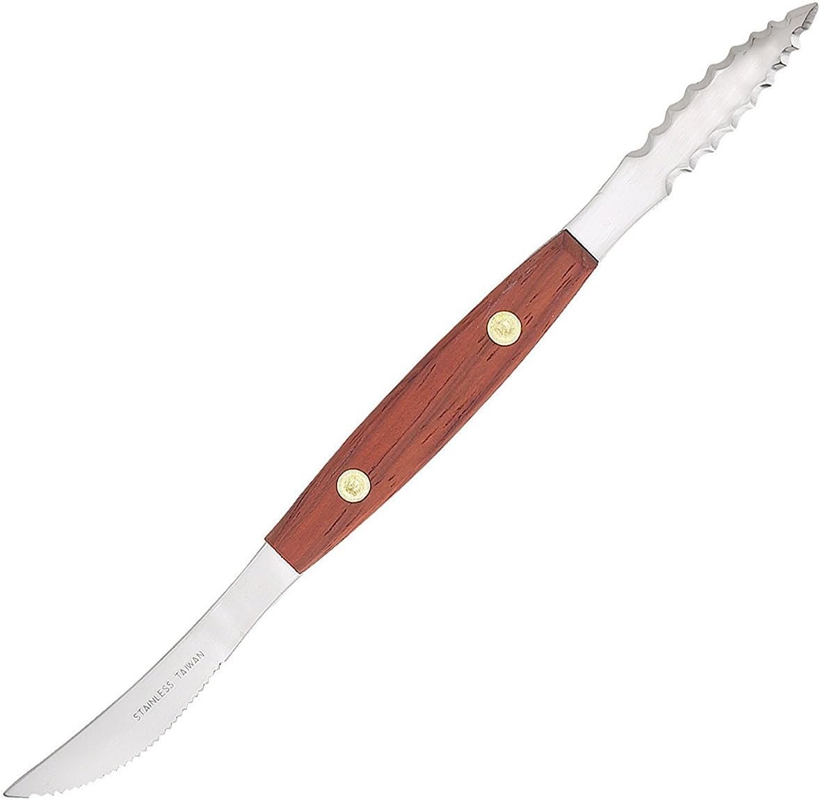 Kitchen Squirt Free Serrated Twin-Blade Grapefruit Sectioning Knife, Stainless Steel Blades