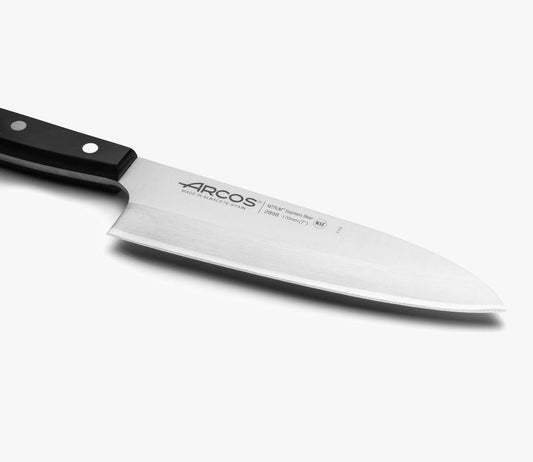 Universal Deba Knife - High-Usable NITRUM Stainless Steel Asian Knife with POM Black Handle, Ergonomic and Slip-Resistant Grip, 7" Size - Designed for Everyday Use - Universal Series