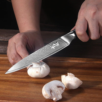 Damascus Kitchen Utility Knife, 5.5" Paring Knife VG10 Damascus Stainless Steel, 67-Layer Forged Blade, Perfect for Peeling, Slicing & Trimming