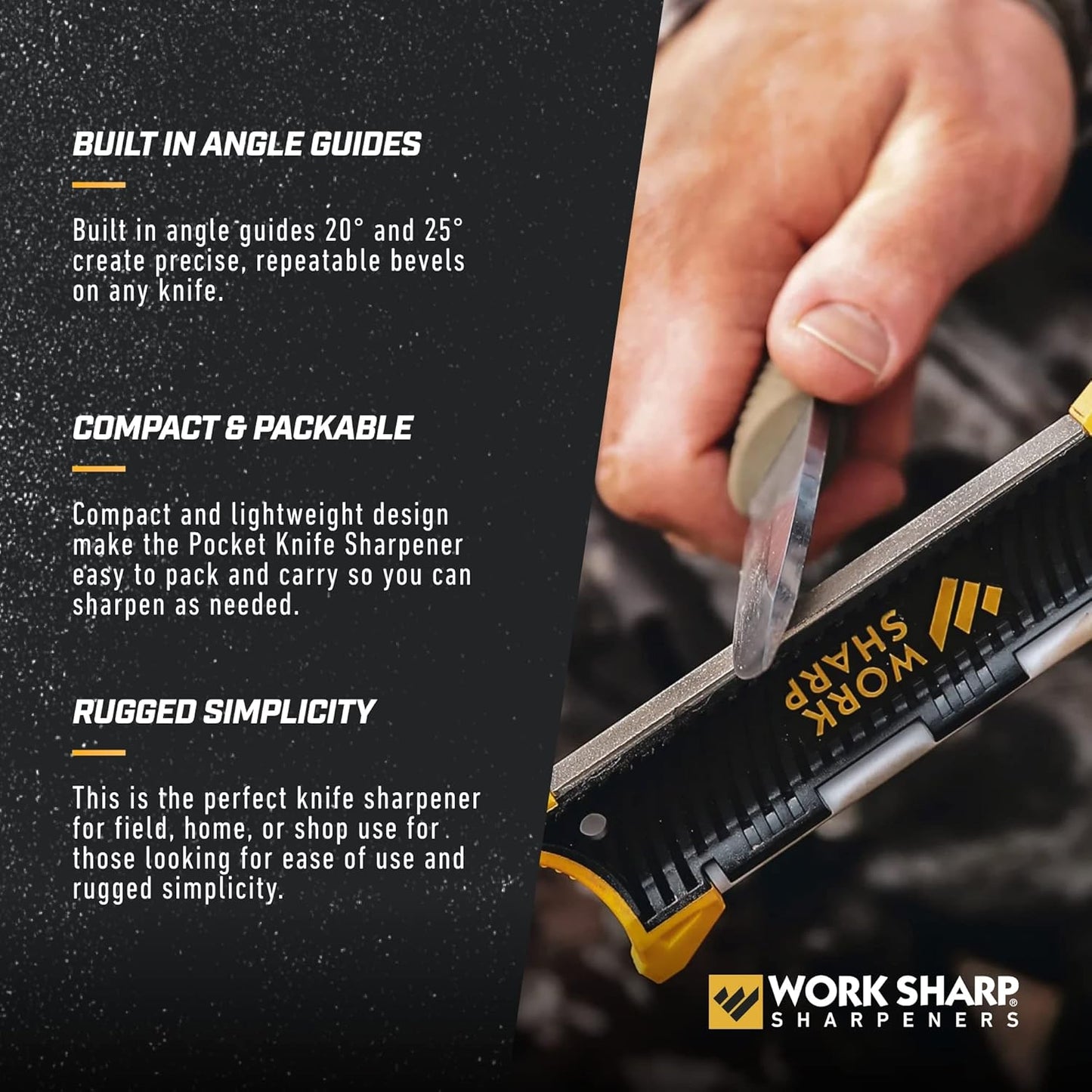 Rolling Knife Sharpener plus Portable Pocket and Hunting Knife Sharpener