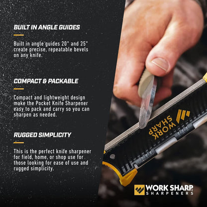 Rolling Knife Sharpener plus Portable Pocket and Hunting Knife Sharpener