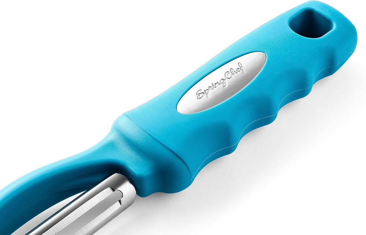 Swivel Vegetable Peeler for Kitchen w/Soft Grip Handle, Black | Premium Potato Peeler w/ Ultra Sharp Stainless Steel Blades, Multifunctional Veggie Peeler for Apple, Carrot, Cucumber, Fruit