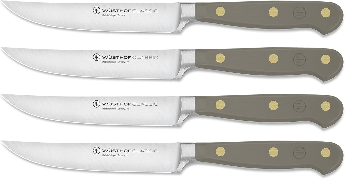 WÜSTHOF Classic Velvet Oyster 4 Piece Steak Knife Set