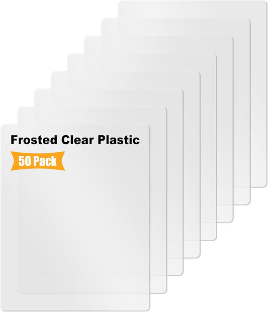 50 Pcs Flexible Plastic Cutting Mats, 15 x 11.8 Inch Clear Boards | Non-Porous Dishwasher Safe Cutting Mats For Chopping, Food Prep, Kitchen Use, Placemats And Table Protection