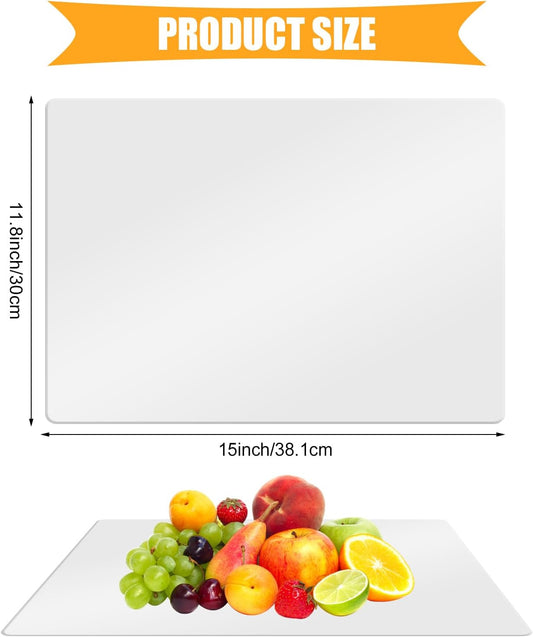 50 Pcs Flexible Plastic Cutting Mats, 15 x 11.8 Inch Clear Boards | Non-Porous Dishwasher Safe Cutting Mats For Chopping, Food Prep, Kitchen Use, Placemats And Table Protection