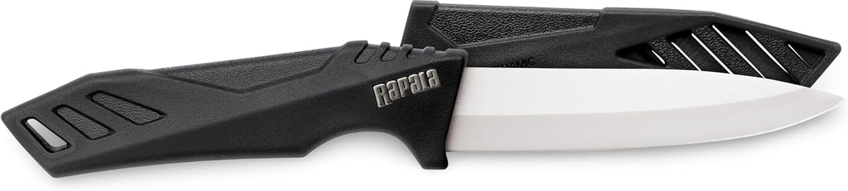 4 Inch Ceramic Utility Knife with Protective Sheath | Corrosion-Resistant Ceramic Blade, Bait Preparation Knife, Razor Sharp Cutting Edge, Ergonomic Non-Slip Handle