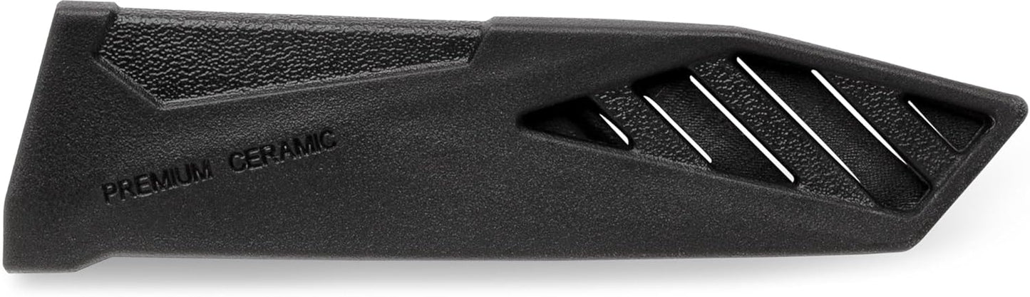 4 Inch Ceramic Utility Knife with Protective Sheath | Corrosion-Resistant Ceramic Blade, Bait Preparation Knife, Razor Sharp Cutting Edge, Ergonomic Non-Slip Handle