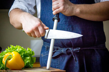 Green Elephant Ceramic Honing Rod for Kitchen Knives, 11-Inch Fine 1500 Grit Shatterproof & Durable Ceramic Sharpening Rod for Professional Chefs & Home Cooks