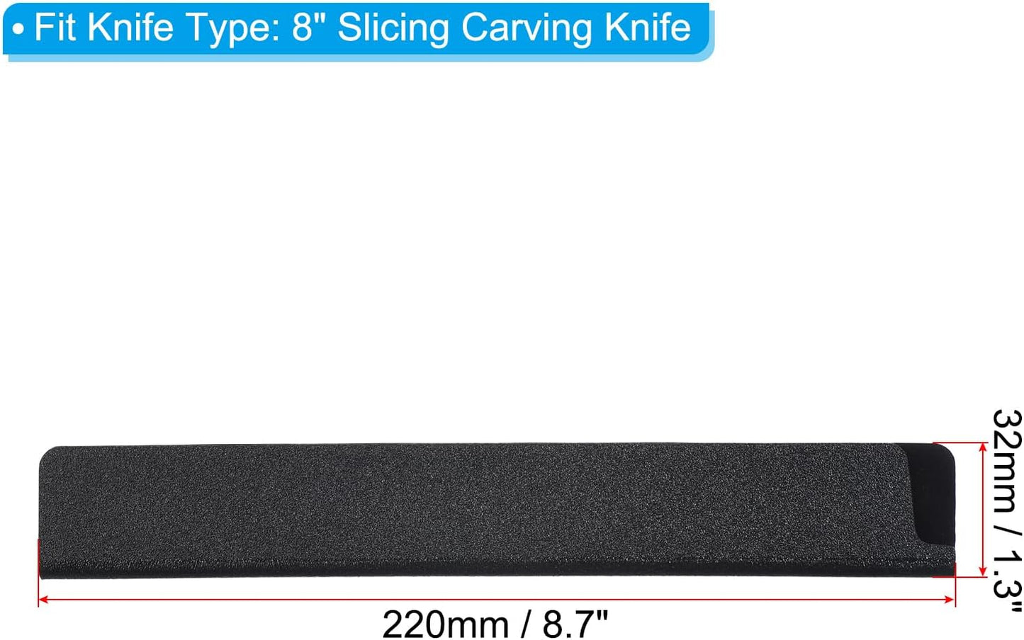 ABS Knife Cover Sleeves for 5" Santoku Knife, Knives Edge Guard Blade Protector Universal Knife Sheath for Home Kitchen, Black
