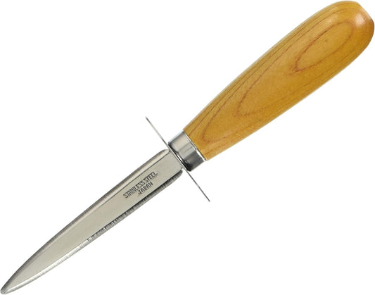 関兼常(Sekikanetsune) Kanetsune Seki KC-049 Oyster Knife, Zelkova Pattern, Large, Stainless Steel, 3.7 inches (95 mm)