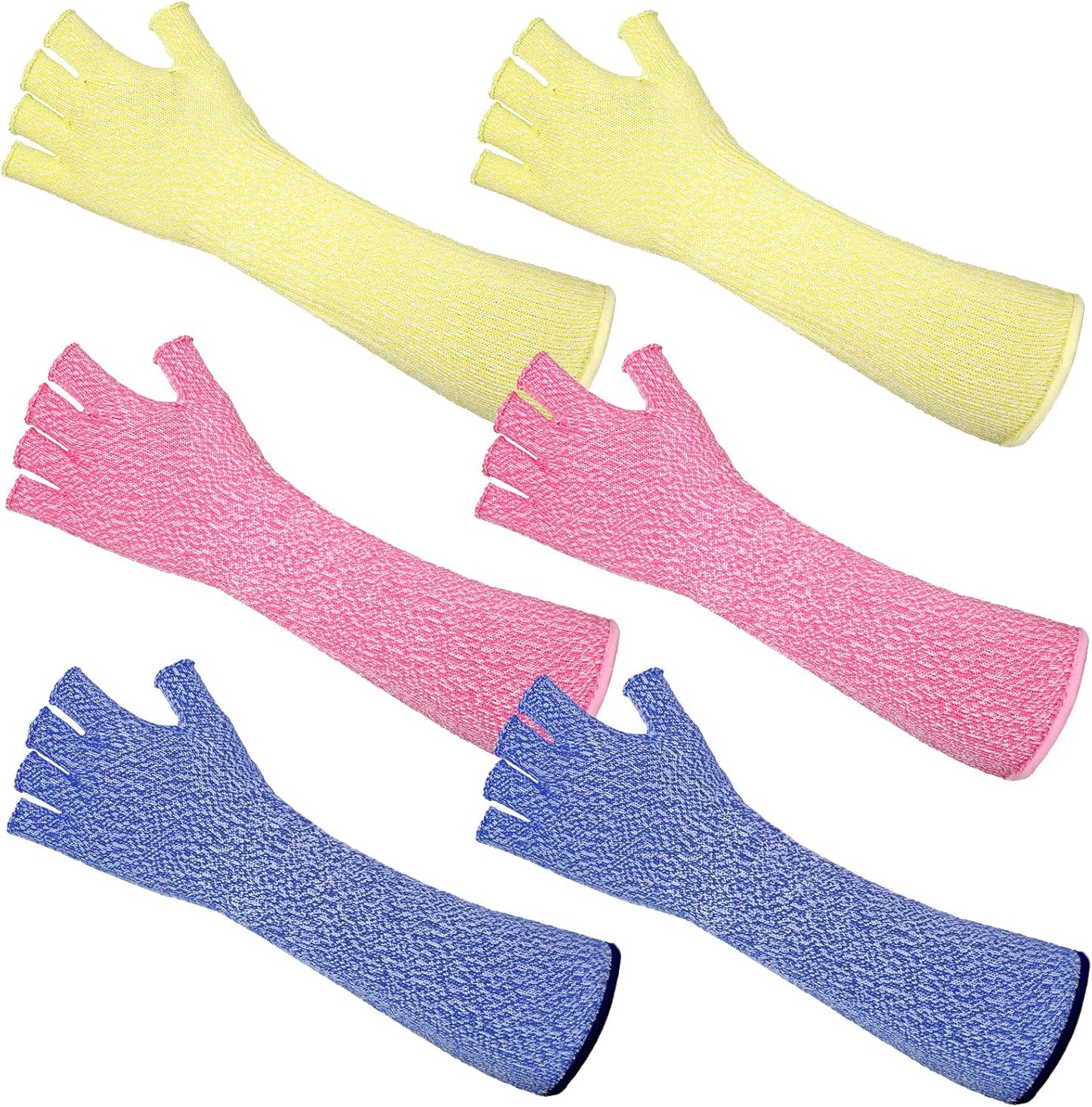 3 Pairs Protective Arm Sleeves Arm Protectors for Thin Skin and Bruising Cut Resistant Sleeve Level 5 Burn Protection
