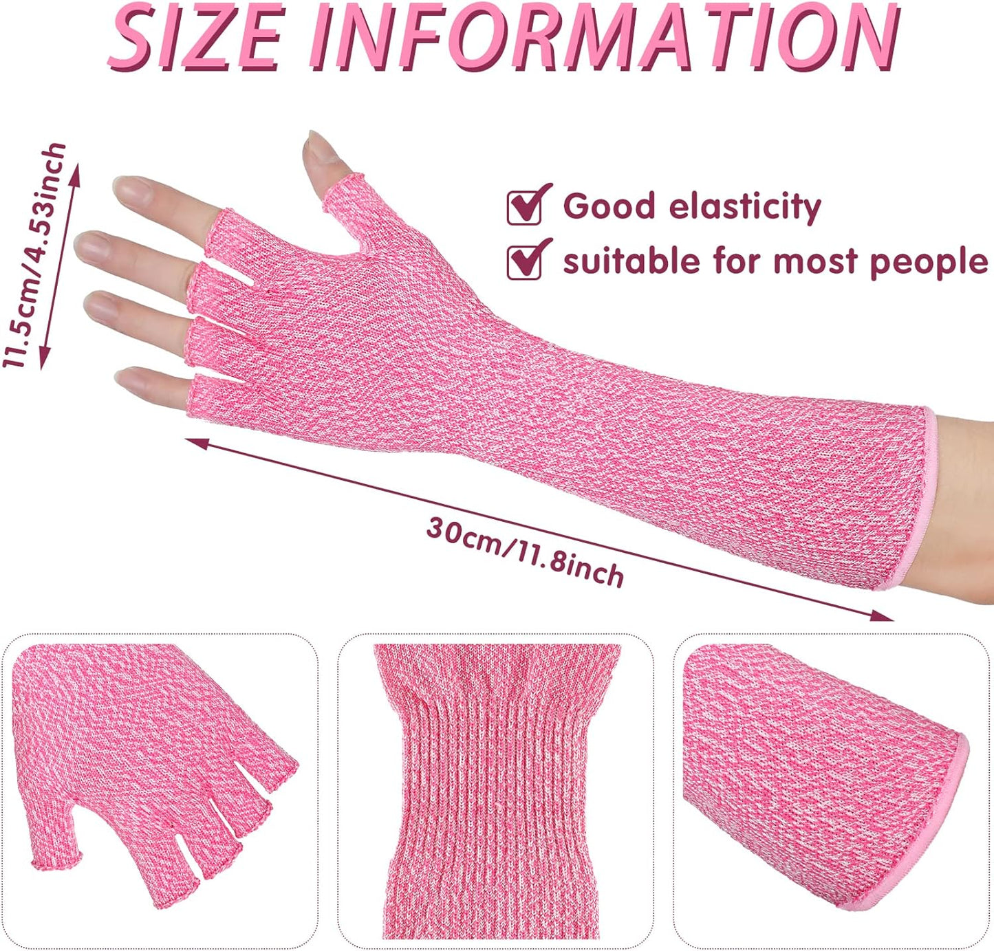 3 Pairs Protective Arm Sleeves Arm Protectors for Thin Skin and Bruising Cut Resistant Sleeve Level 5 Burn Protection