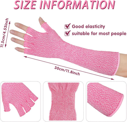 3 Pairs Protective Arm Sleeves Arm Protectors for Thin Skin and Bruising Cut Resistant Sleeve Level 5 Burn Protection